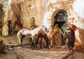 unknow artist Arab or Arabic people and life. Orientalism oil paintings  330 Norge oil painting art